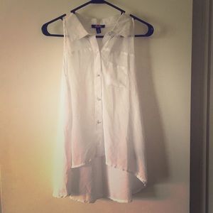 Sleeveless sheer top